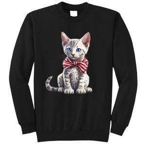 American Cat 4th Of July Cat Patriotic Cats Egyptian Mau Kitten Sweatshirt