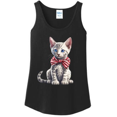 American Cat 4th Of July Cat Patriotic Cats Egyptian Mau Kitten Ladies Essential Tank