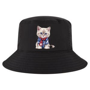 American Cat 4th Of July Cat Patriotic Cats Himalayan Kitten Cool Comfort Performance Bucket Hat