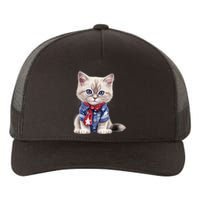 American Cat 4th Of July Cat Patriotic Cats Himalayan Kitten Yupoong Adult 5-Panel Trucker Hat