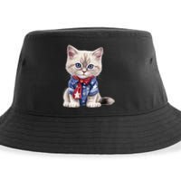 American Cat 4th Of July Cat Patriotic Cats Himalayan Kitten Sustainable Bucket Hat