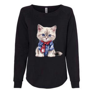 American Cat 4th Of July Cat Patriotic Cats Himalayan Kitten Womens California Wash Sweatshirt