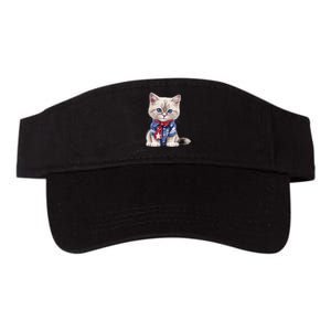 American Cat 4th Of July Cat Patriotic Cats Himalayan Kitten Valucap Bio-Washed Visor