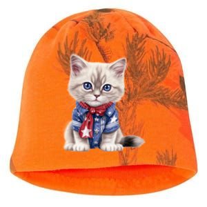 American Cat 4th Of July Cat Patriotic Cats Himalayan Kitten Kati - Camo Knit Beanie