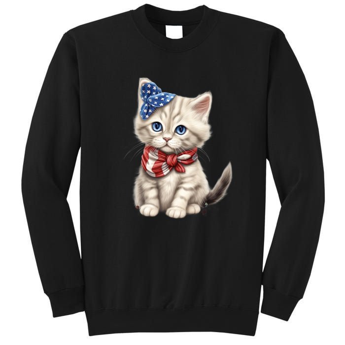 American Cat 4th Of July Cat Patriotic Cats Himalayan Kitten Sweatshirt