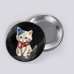 American Cat 4th Of July Cat Patriotic Cats Himalayan Kitten Button