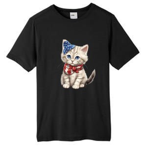 American Cat 4th Of July Cat Patriotic Cats Himalayan Kitten Tall Fusion ChromaSoft Performance T-Shirt