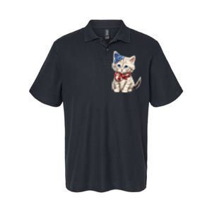 American Cat 4th Of July Cat Patriotic Cats Himalayan Kitten Softstyle Adult Sport Polo