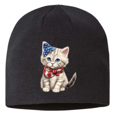 American Cat 4th Of July Cat Patriotic Cats Himalayan Kitten Sustainable Beanie