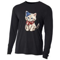 American Cat 4th Of July Cat Patriotic Cats Himalayan Kitten Cooling Performance Long Sleeve Crew