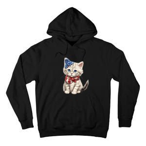 American Cat 4th Of July Cat Patriotic Cats Himalayan Kitten Tall Hoodie