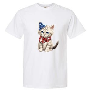 American Cat 4th Of July Cat Patriotic Cats Himalayan Kitten Garment-Dyed Heavyweight T-Shirt