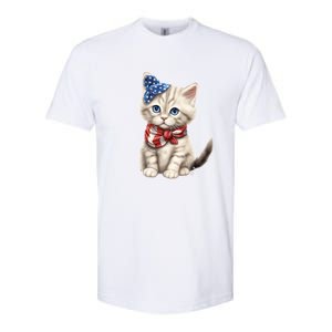 American Cat 4th Of July Cat Patriotic Cats Himalayan Kitten Softstyle CVC T-Shirt