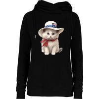 American Cat 4th Of July Cat Patriotic Cats Himalayan Kitten Womens Funnel Neck Pullover Hood