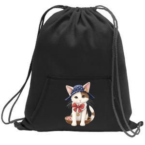 American Cat 4th Of July Cat Patriotic Cats Japanese Bobtail Kitten Sweatshirt Cinch Pack Bag