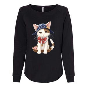 American Cat 4th Of July Cat Patriotic Cats Japanese Bobtail Kitten Womens California Wash Sweatshirt