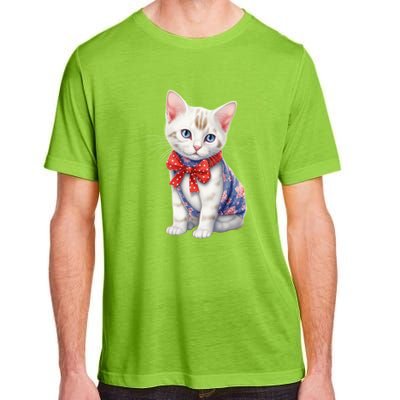 American Cat 4th Of July Cat Patriotic Cats Japanese Bobtail Kitten Adult ChromaSoft Performance T-Shirt