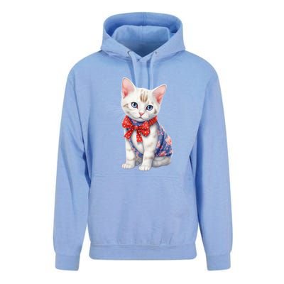 American Cat 4th Of July Cat Patriotic Cats Japanese Bobtail Kitten Unisex Surf Hoodie