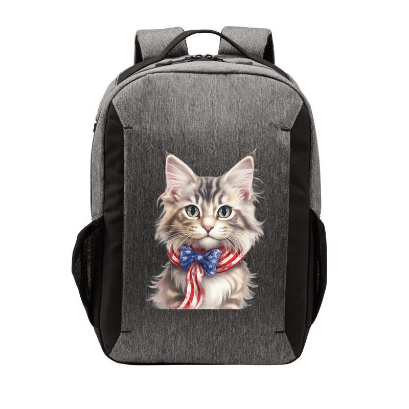 American Cat 4th Of July Cat Patriotic Cats Maine Coon Kitten Vector Backpack