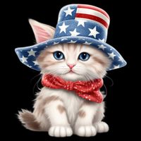 American Cat 4th Of July Cat Patriotic Cats Savannah Kitten Sustainable Bucket Hat