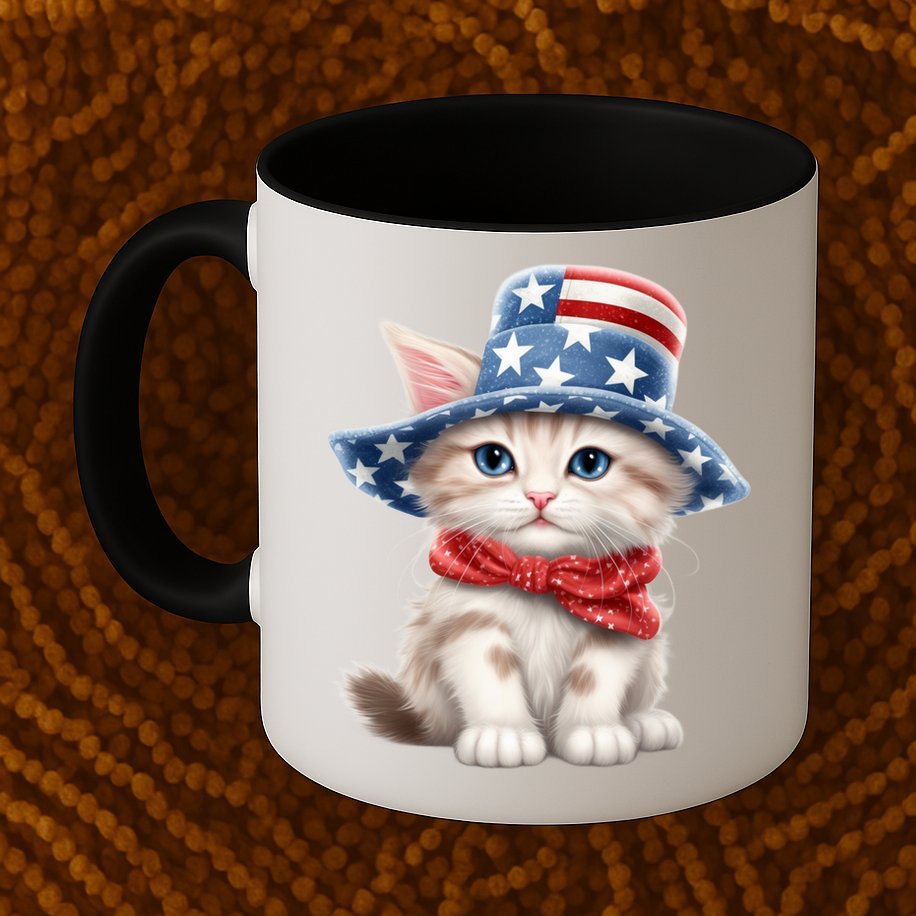 American Cat 4th Of July Cat Patriotic Cats Savannah Kitten Mug