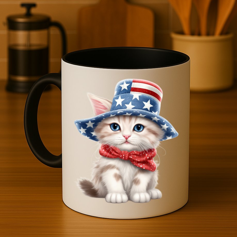 American Cat 4th Of July Cat Patriotic Cats Savannah Kitten Mug