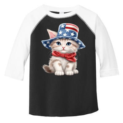 American Cat 4th Of July Cat Patriotic Cats Savannah Kitten Toddler Fine Jersey T-Shirt