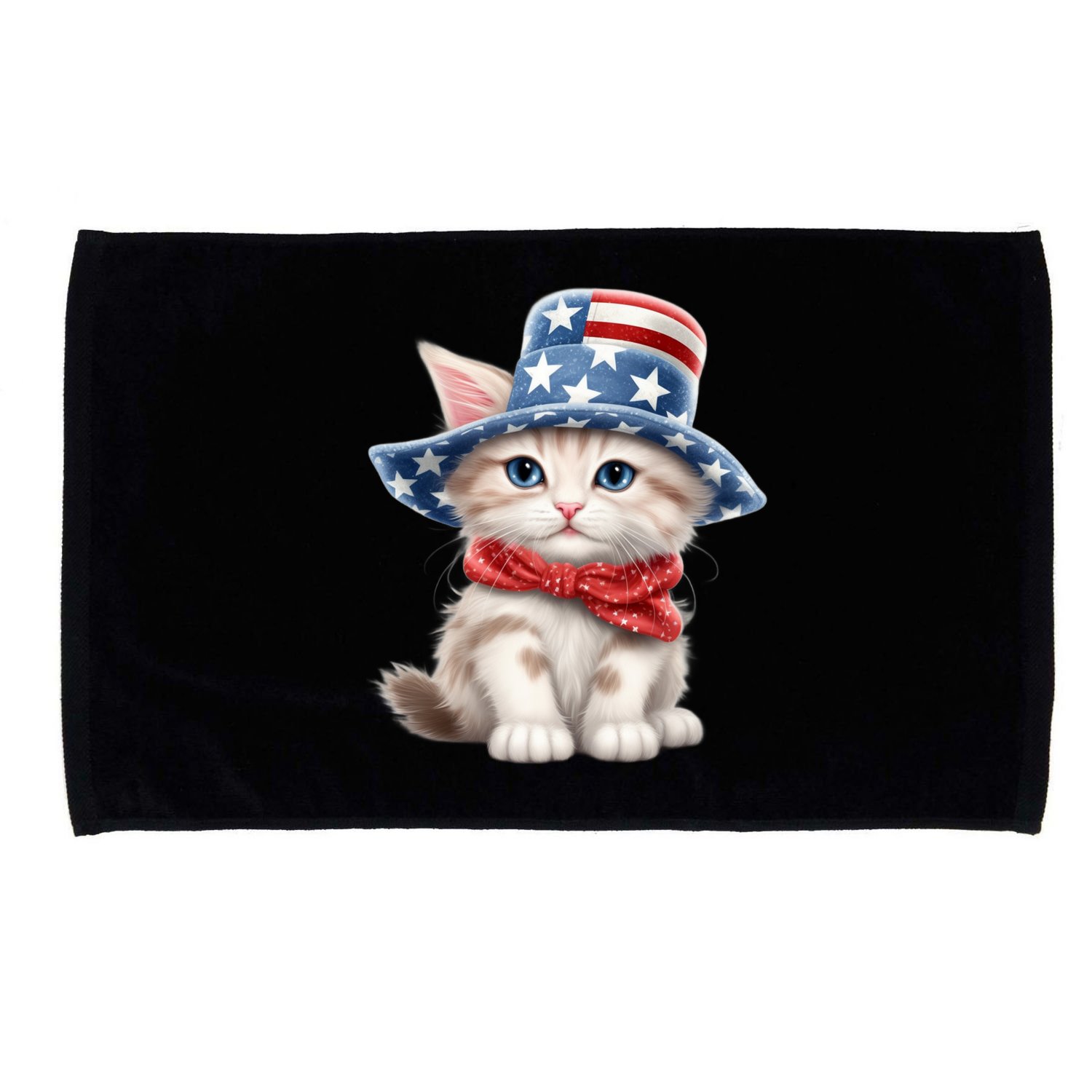 American Cat 4th Of July Cat Patriotic Cats Savannah Kitten Microfiber Hand Towel