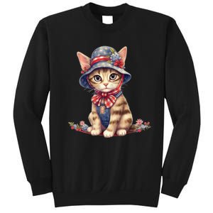 American Cat 4th Of July Cat Patriotic Cats Savannah Kitten Sweatshirt