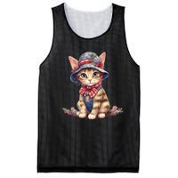 American Cat 4th Of July Cat Patriotic Cats Savannah Kitten Mesh Reversible Basketball Jersey Tank