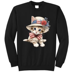 American Cat 4th Of July Cat Patriotic Cats Savannah Kitten Sweatshirt