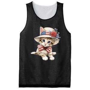 American Cat 4th Of July Cat Patriotic Cats Savannah Kitten Mesh Reversible Basketball Jersey Tank