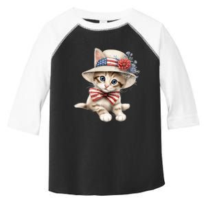 American Cat 4th Of July Cat Patriotic Cats Savannah Kitten Toddler Fine Jersey T-Shirt