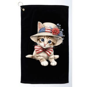 American Cat 4th Of July Cat Patriotic Cats Savannah Kitten Platinum Collection Golf Towel