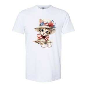 American Cat 4th Of July Cat Patriotic Cats Savannah Kitten Softstyle CVC T-Shirt