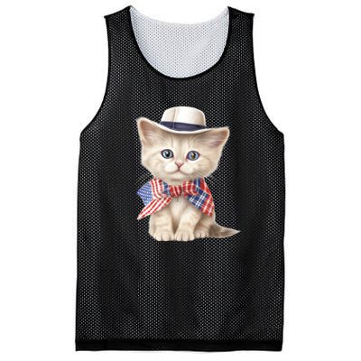 American Cat 4th Of July Cat Patriotic Cats Scottish Straight Kitten Mesh Reversible Basketball Jersey Tank