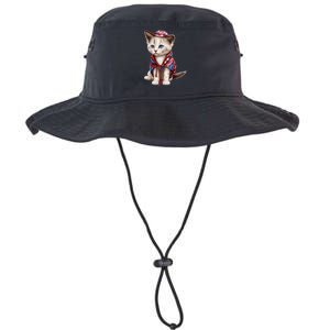 American Cat 4th Of July Cat Patriotic Cats Somali Kitten Legacy Cool Fit Booney Bucket Hat