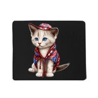 American Cat 4th Of July Cat Patriotic Cats Somali Kitten Mousepad