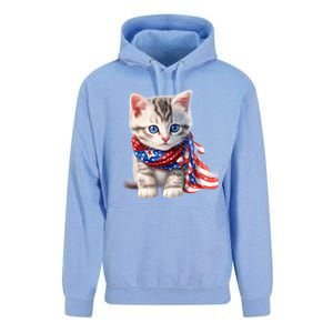 American Cat 4th Of July Cat Patriotic Cats Somali Kitten Unisex Surf Hoodie