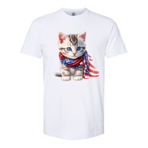 American Cat 4th Of July Cat Patriotic Cats Somali Kitten Softstyle CVC T-Shirt