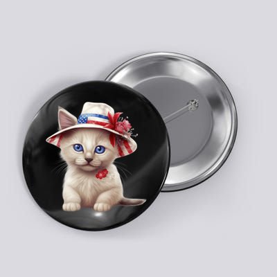 American Cat 4th Of July Cat Patriotic Cats Somali Kitten Button