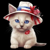 American Cat 4th Of July Cat Patriotic Cats Somali Kitten 16 in Basic Backpack