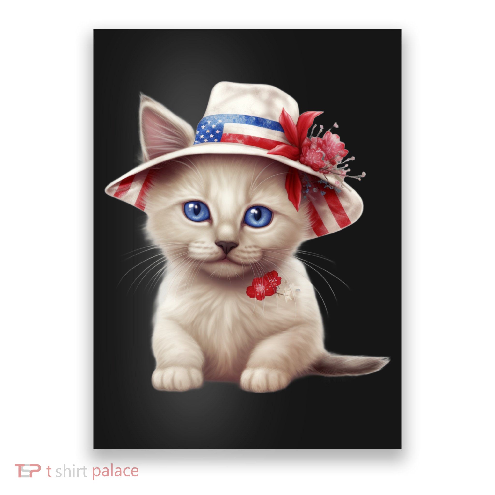 American Cat 4th Of July Cat Patriotic Cats Somali Kitten Poster
