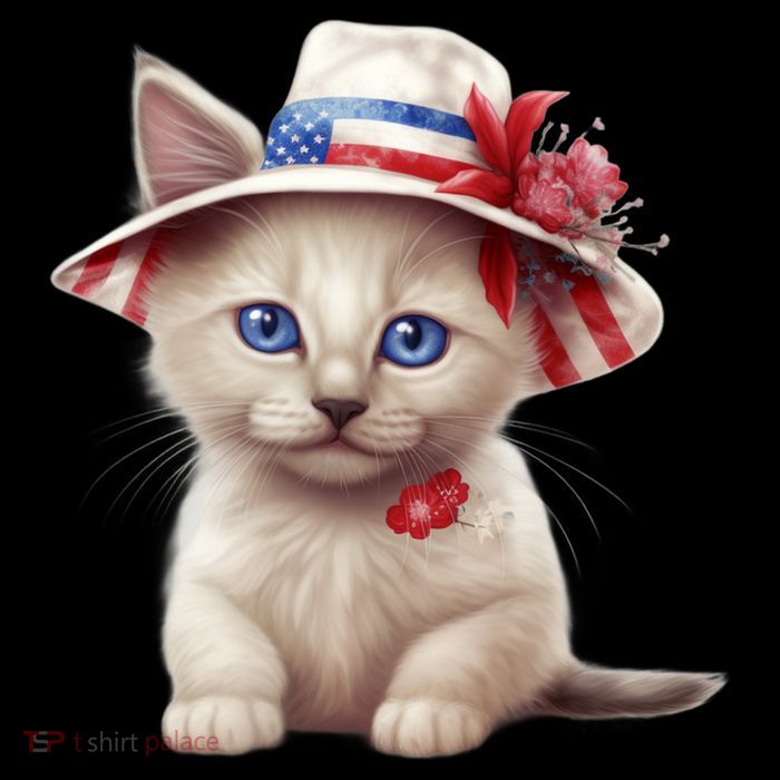 American Cat 4th Of July Cat Patriotic Cats Somali Kitten Tank Top