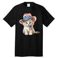 American Cat 4th Of July Cat Patriotic Cats Somali Kitten Tall T-Shirt