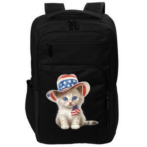 American Cat 4th Of July Cat Patriotic Cats Somali Kitten Impact Tech Backpack