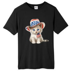 American Cat 4th Of July Cat Patriotic Cats Somali Kitten Tall Fusion ChromaSoft Performance T-Shirt