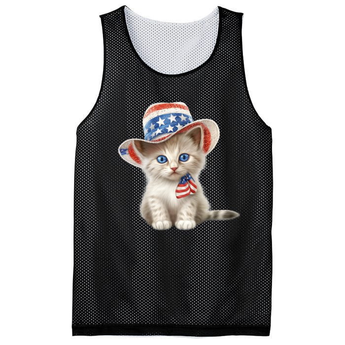 American Cat 4th Of July Cat Patriotic Cats Somali Kitten Mesh Reversible Basketball Jersey Tank