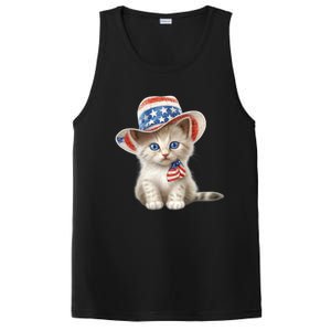 American Cat 4th Of July Cat Patriotic Cats Somali Kitten PosiCharge Competitor Tank