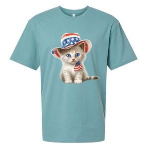 American Cat 4th Of July Cat Patriotic Cats Somali Kitten Sueded Cloud Jersey T-Shirt